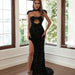 Color-Black-Women Clothing Sexy Sequined Tube Top Banquet Dress Hip-Wrapped Evening Dress-Fancey Boutique