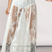 Women Clothing Summer Dark Gothic Lace See through Sexy Skirt Maxi Dress-White-Fancey Boutique