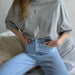 Summer Clothes T Shirt Women Cotton Basic Loose Top Soft T Shirt-Light Gray-Fancey Boutique