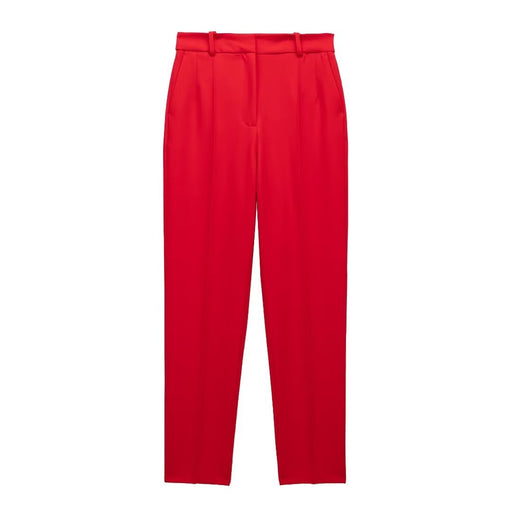 Color-Trousers-Women Flip Decoration Short Blazer Trousers Suit-Fancey Boutique