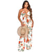 Color-White Flower-Women Clothing Spring Summer Beach Vacation Lace-up Sexy Hollow Out Cutout Jumpsuit-Fancey Boutique