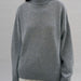 Color-Gray-Popular Solid Color Thickened Knitwear Autumn Winter Loose Turtleneck Russian Sweater-Fancey Boutique