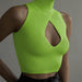 Color-Green-Spring Summer Best Women Clothes Sleeveless Hollow Out Cutout Slim Woolen Vest-Fancey Boutique