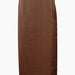 Women Clothing Lace Up Satin Skirt High Waist Slit Straight Skirt Solid Color Maxi Dress Women-Brown-Fancey Boutique