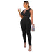 Color-Black-Women Clothing Arrival Spring Summer Vest Thread Casual Office Jumpsuit-Fancey Boutique