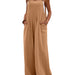 Color-Amber-Women Clothing Summer Jumpsuit Ethnic Solid Color Wide Leg Jumpsuit-Fancey Boutique