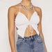 Color-White-Summer Top Tube Top Butterfly Design Sexy sexy Wrapped Chest Vest for Women-Fancey Boutique