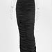 Spring Summer High Waist Ruched Skirt Sexy Tight Back Slit Midi Skirt-Black-Fancey Boutique