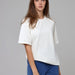 Spring Summer Solid Color T Shirt Women Cotton Short Sleeved Shirt Loose All Match-White-Fancey Boutique