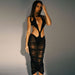 Sexy Mesh Hollow Out Cutout Semi-Transparent Slim Fit Maxi Dress Dress Women Summer Bandage Catwalk-Fancey Boutique