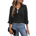 Color-Black-Spring Summer Women Clothing Women Office Shirt Office Business Long-Sleeved Shirt-Fancey Boutique