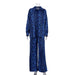 Spring Women Clothes Suit Long Sleeve Leopard Print Loose Two Piece Suit-Blue-Fancey Boutique