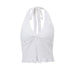 Women Clothing Summer Sexy Personality Street Sexy Halterneck Vest-White-Fancey Boutique