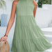 Color-Green-Spring Summer Sexy Sleeveless Halter Dress Loose A line-Fancey Boutique