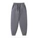 Color-Carbon Gray Fleece-Lined Pants-Winter Velvet Sweatpants Women Fleece Lined Track Pants Casual Loose Ankle Tied Jogger Pants-Fancey Boutique