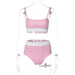 Color-Pink-Color Contrast Patchwork Two Piece Autumn Kardashian Skim Flat for Suspender Shorts Sports Suit-Fancey Boutique