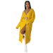 Color-Yellow-Autumn Winter Women Clothing Sexy Casual Long Sleeve Long Sweater Coat-Fancey Boutique