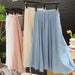 Lazy Yamamoto Cotton Linen Skirt for Women Summer Pleated High Waist Big Swing Umbrella Skirt Mid Length Skirt-Fancey Boutique