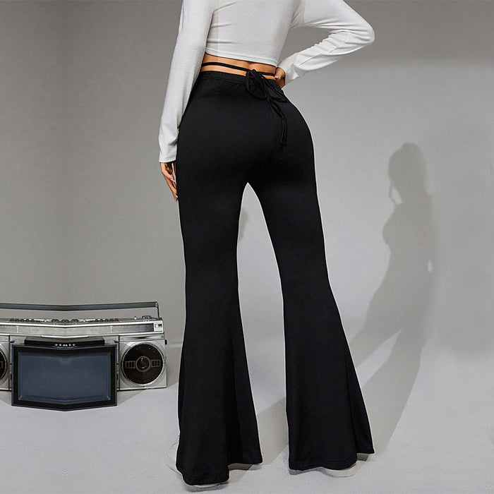 Women Clothing Elegant Casual Pants Autumn Winter High Waist Drooping Slim Slimming Wide Leg Pants-Fancey Boutique