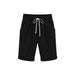 Color-Black-Women Casual Shorts Elastic Waist Loose Twill Shorts Women-Fancey Boutique