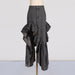 Summer High Waist Ruffles Distressed Design Pleated High Grade Irregular Asymmetric Skirt for Women-Gray-Fancey Boutique