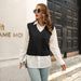 Color-Black-Popular Vest Sweater Women Vest Autumn Winter Knitwear Sweater-Fancey Boutique