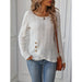 Shirt Women Spring Long Sleeve Knitted Jacquard Button Top-Apricot-Fancey Boutique