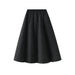 Color-Black-South Korea Dongdaemun Autumn Elastic Waist Rhombus Woven Quilted A Line Slimming Skirt Women-Fancey Boutique