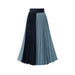 Color-Chiffon Skirt Colorblock Large Hem Pleated Skirt-Fancey Boutique