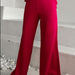 Color-Red Pants-Loose Casual Sweater Top Trousers Set-Fancey Boutique