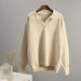 Autumn Winter Polo Collar Knitted Women Sweater Women-Khaki Jacket-Fancey Boutique