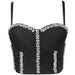 Color-Black-Drill Chain Camisole Women Summer Wear Sexy Beaded Wrapped Chest Shaping Non-Slip Performance Bra-Fancey Boutique