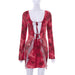 Color-Red-Women Clothing Spring Long Sleeve Tied Street Printing Sexy Sheath Dress-Fancey Boutique