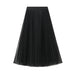 Color-Black-Veil Skirt Women Spring High Waist Elastic Waist Tulle Skirt Pleated Skirt Two Sided-Fancey Boutique