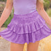 Color-Purple-Sexy Sequin Skirt Women Autumn Sexy Skirt Solid Color Pleated Skirt-Fancey Boutique