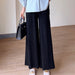 Spring Summer Women Wide Leg Pants Elastic Waist Linen Cotton Straight Flare Pants Trousers for Women-Fancey Boutique