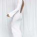 Color-White-Autumn Sexy Sheath Women Clothing Ruffled Long Sleeve Knitted Maxi Dress-Fancey Boutique