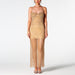 Color-Gold-High End Women Clothing Sequin Sling Dress Maxi Dress-Fancey Boutique