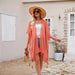 Seaside Blouse See Through Sexy Tassel Thin Cape Solid Color Travel Sun Protection Cardigan-Fancey Boutique
