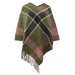 Color-Army Green-Autumn Winter Cashmere Contrast Color Striped Cloak Knitted Tassel Scarf Shawl Women-Fancey Boutique