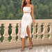 Color-Arrival Sexy One Step Dress Mid Length Split Sling Backles Dress Women-Fancey Boutique