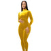 Women Clothing Sexy Tight Velvet Jumpsuit Women Clothing-Yellow-Fancey Boutique