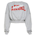 Color-Gray-Autumn Winter Women Clothing Sexy Cutout Letter Graphic Printing Knitted Coat Sweatshirt Women-Fancey Boutique