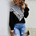 Color-Black-Fall Women Clothing Leopard Print Pullover Round Neck Sweater Sweater Sweater for Women-Fancey Boutique