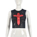 Summer Mesh See Through Metal Cross Sexy Sexy Vest-Black-Fancey Boutique
