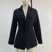 Women Clothing Fall All Match Slim Fit Ladies Long Sleeve Blazer-Black-Fancey Boutique