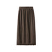 Color-Brown-Tassel Knitted Dress Split Skirt Autumn Winter High Waist Slimming A Line Skirt-Fancey Boutique