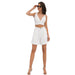Color-White-Spring Summer Women Solid Color Two Piece Tube Top High Waist Shorts Sets-Fancey Boutique