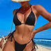 Color-Black-Sexy Lace Bikini Swimwear Beach Swimsuit-Fancey Boutique