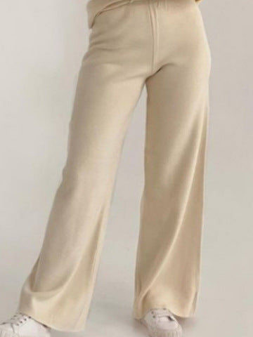 Color-Apricot Pants-Loose Casual Sweater Top Trousers Set-Fancey Boutique